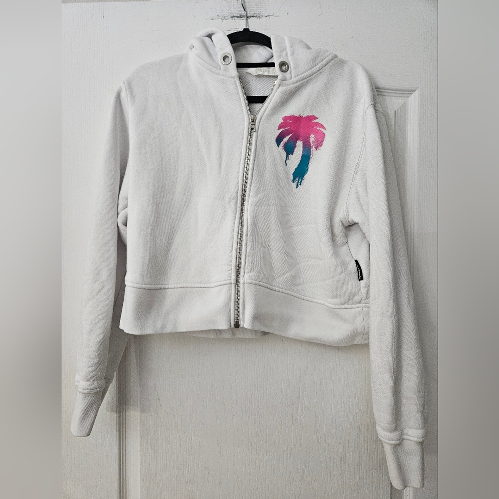 Palm Angls I Love PA Zip Up Hoodie Sz M